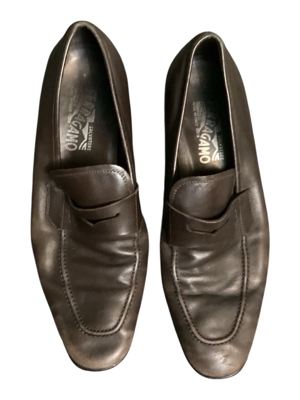 Salvatore Ferragamo  Brown Penny Loafers